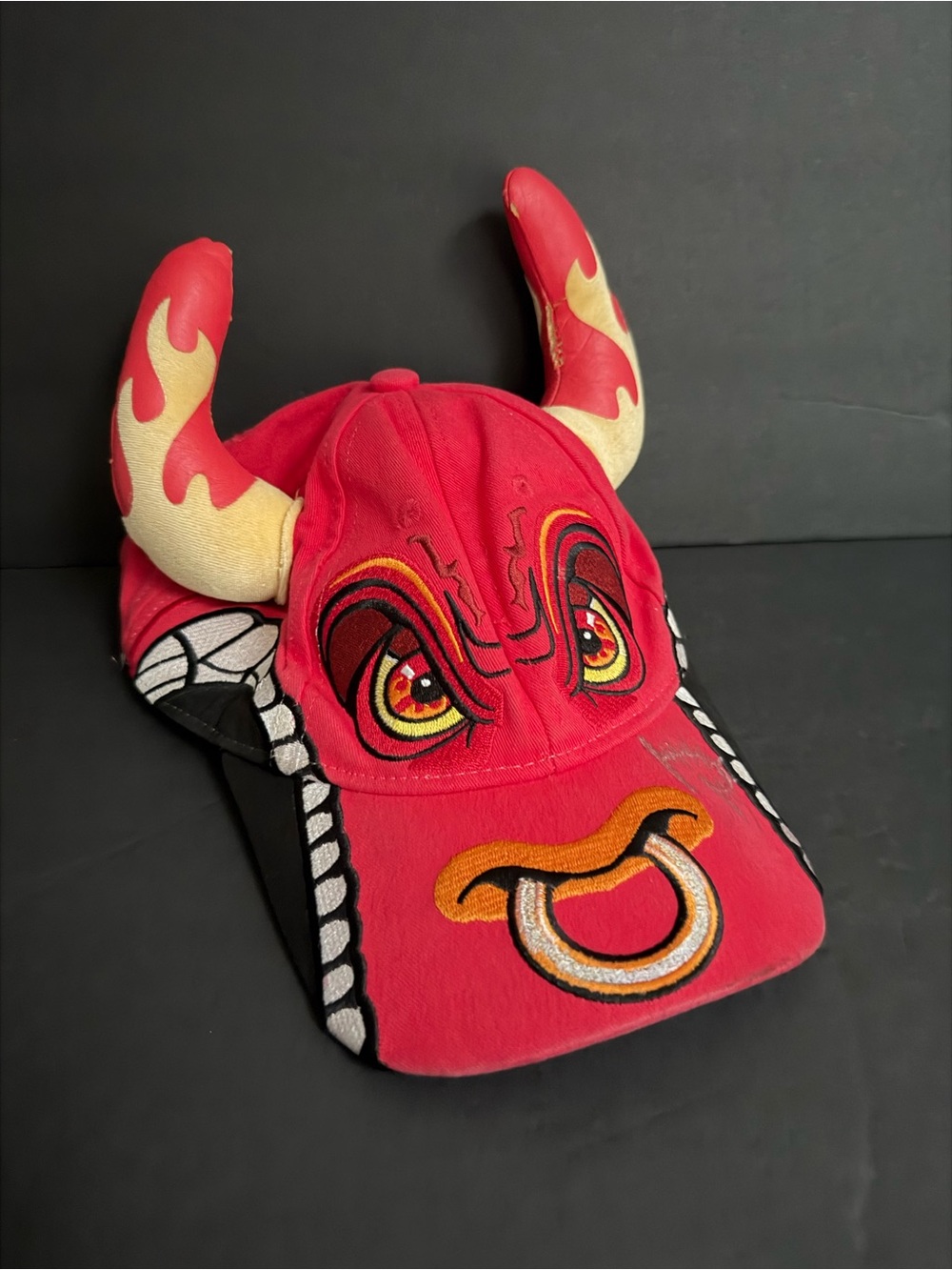 Monster Jam El Toro Logo Hat Cap with Horns Red Embroidered